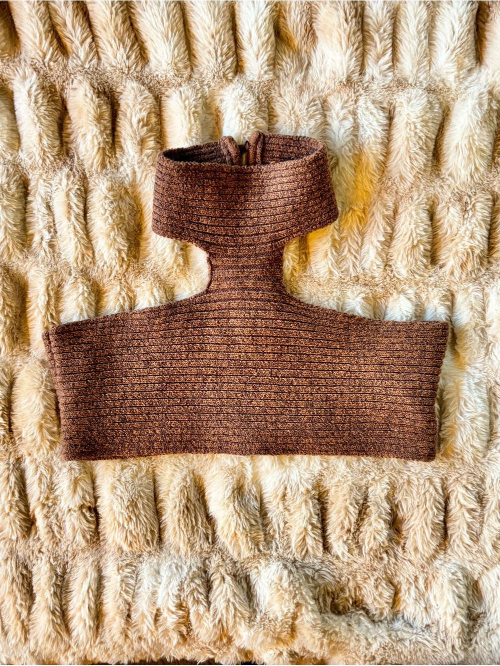 Urban Outfitters - Chocolate Brown Knit Turtleneck Crop